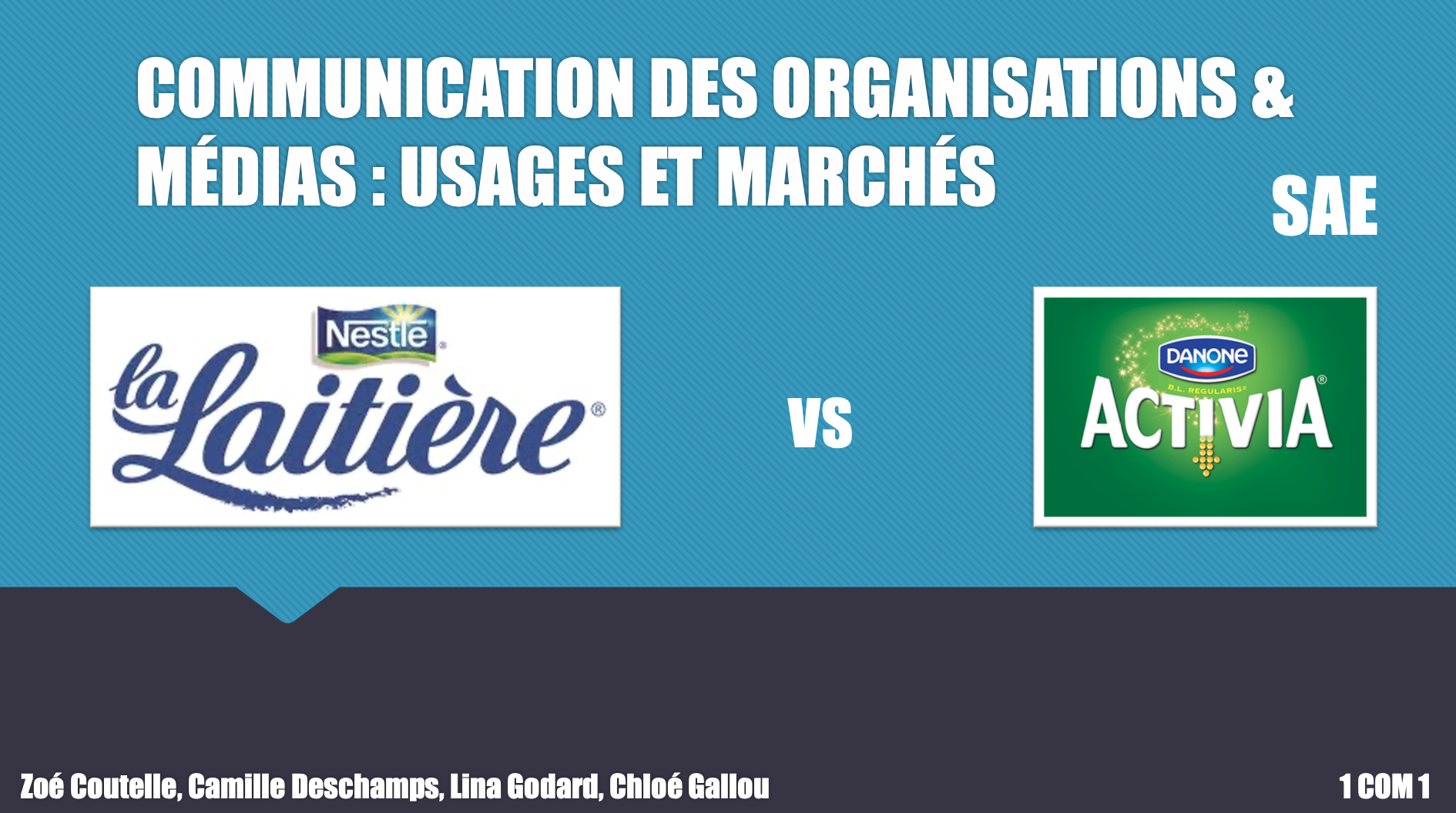 Couverture de notre SAE sur La Laitière et Activia.